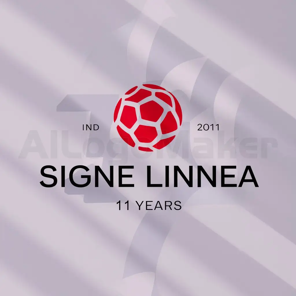 LOGO-Design-For-Signe-Linnea-11-Years-Vibrant-Red-Handball-on-Clear-Background