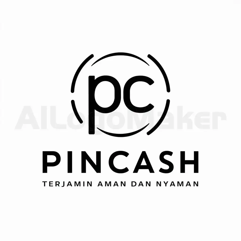 a logo design,with the text "PinCash", main symbol:Pc,Moderate,be used in TERJAMIN AMAN DAN NYAMAN industry,clear background
