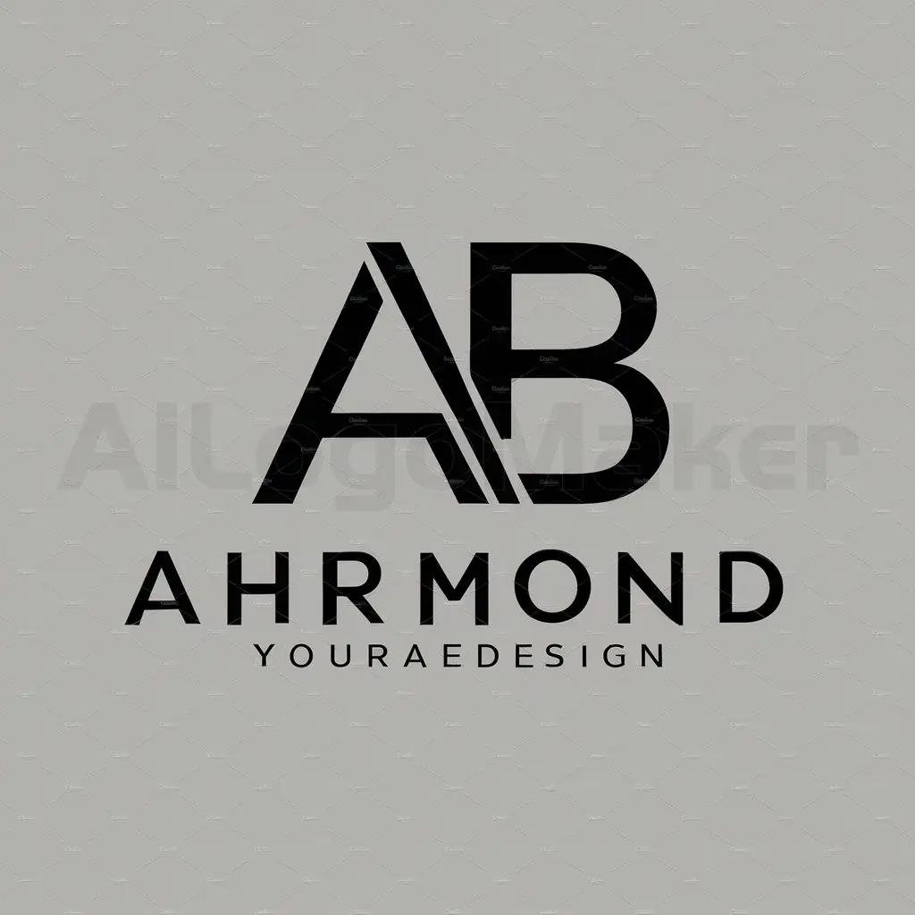 a logo design,with the text "AB", main symbol:AB,Moderate,clear background