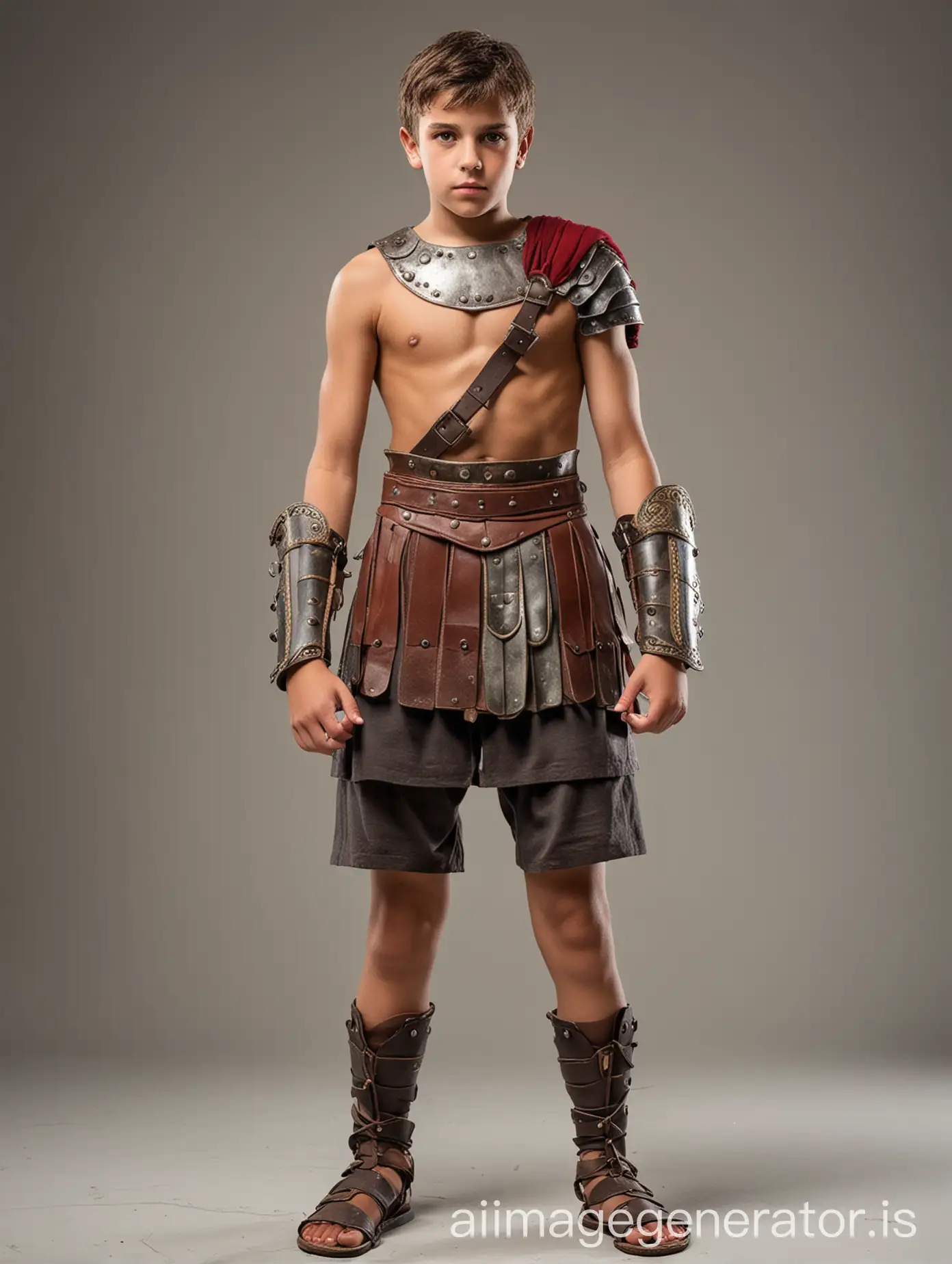 Roman Gladiator Teen Boy Standing Pose | AI Image Generator