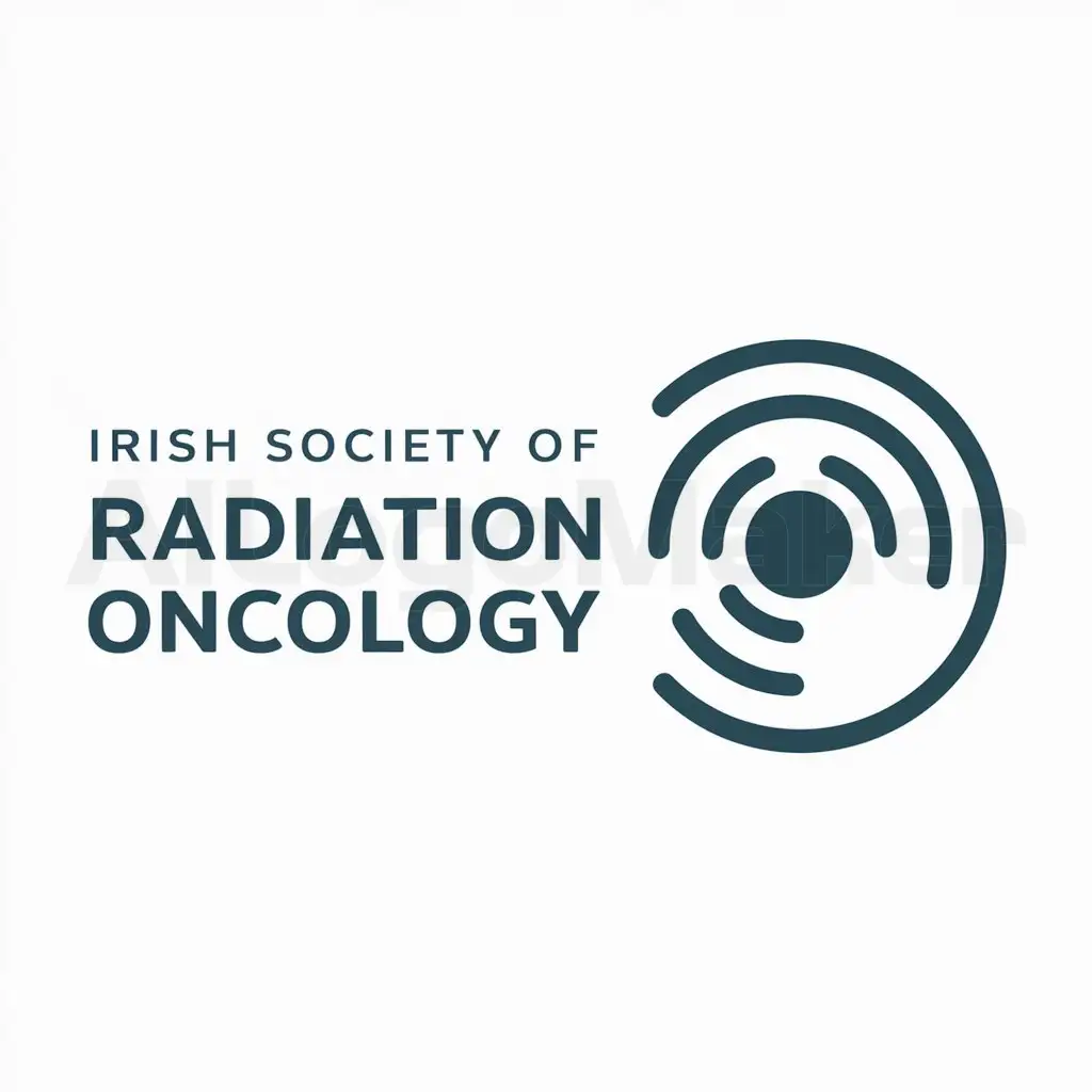 a logo design,with the text "Irish Society of Radiation Oncology", main symbol:Radiation,Moderate,be used in Medical Dental industry,clear background