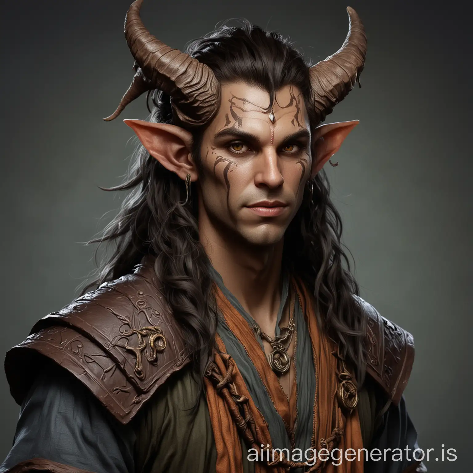 kind tiefling druid male