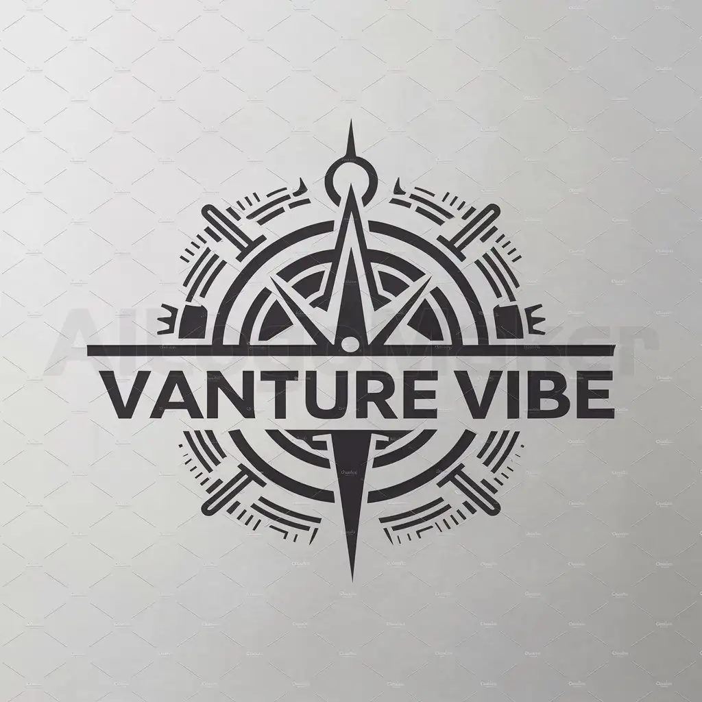 a logo design,with the text "vanture Vibe", main symbol:Adventure products,Moderate,be used in Sports Fitness industry,clear background