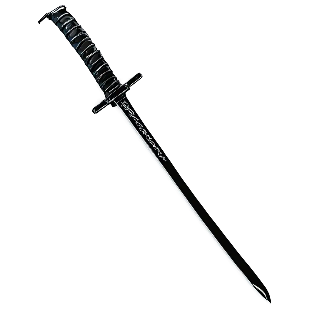 a full black logo of a katana