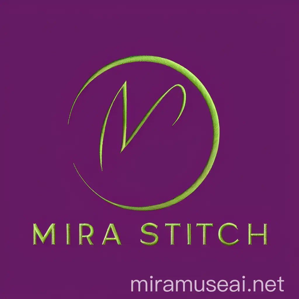Mira Stitch LightColored Embroidery Logo Design