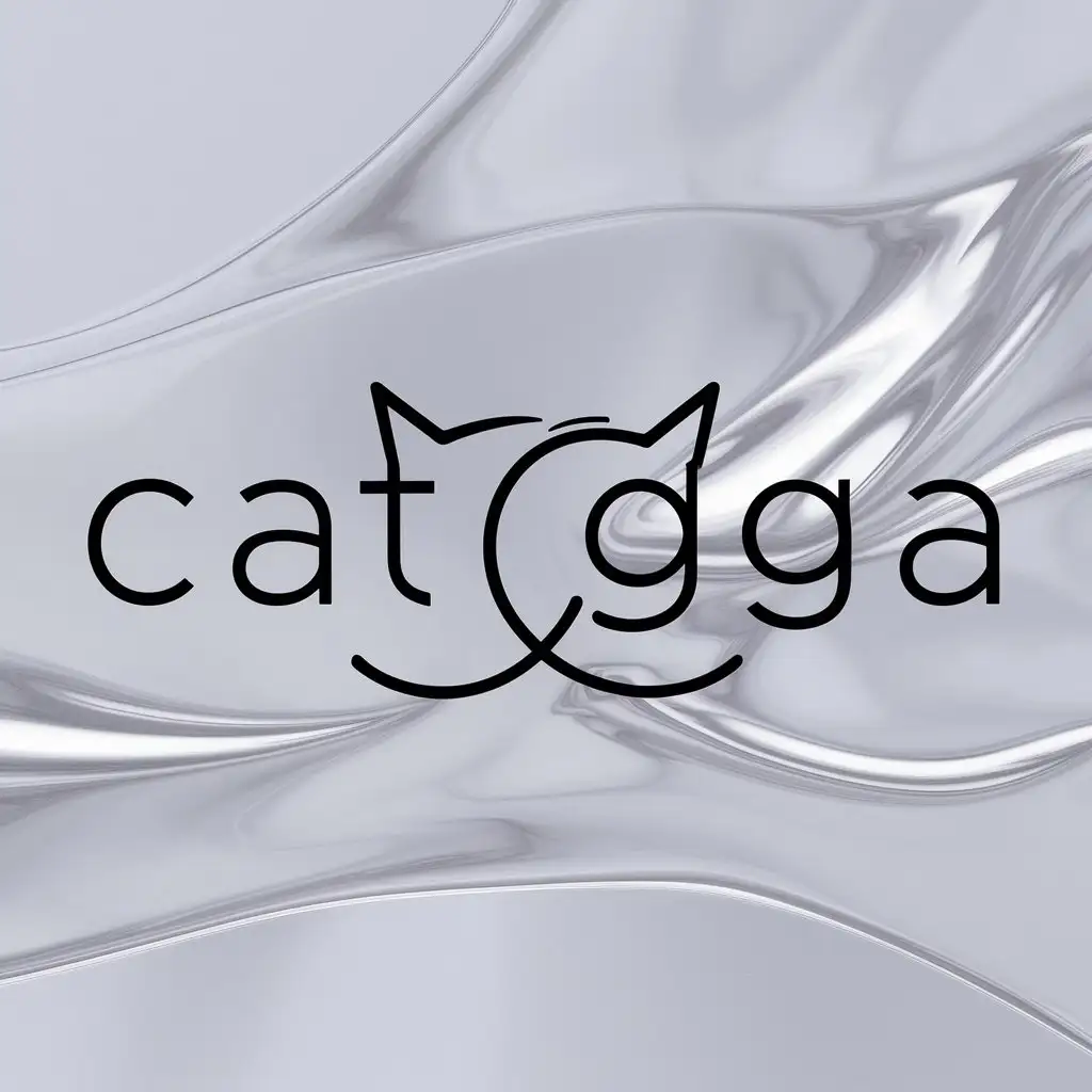 a logo design,with the text "catgga", main symbol:cat whiskers,Moderate,clear background