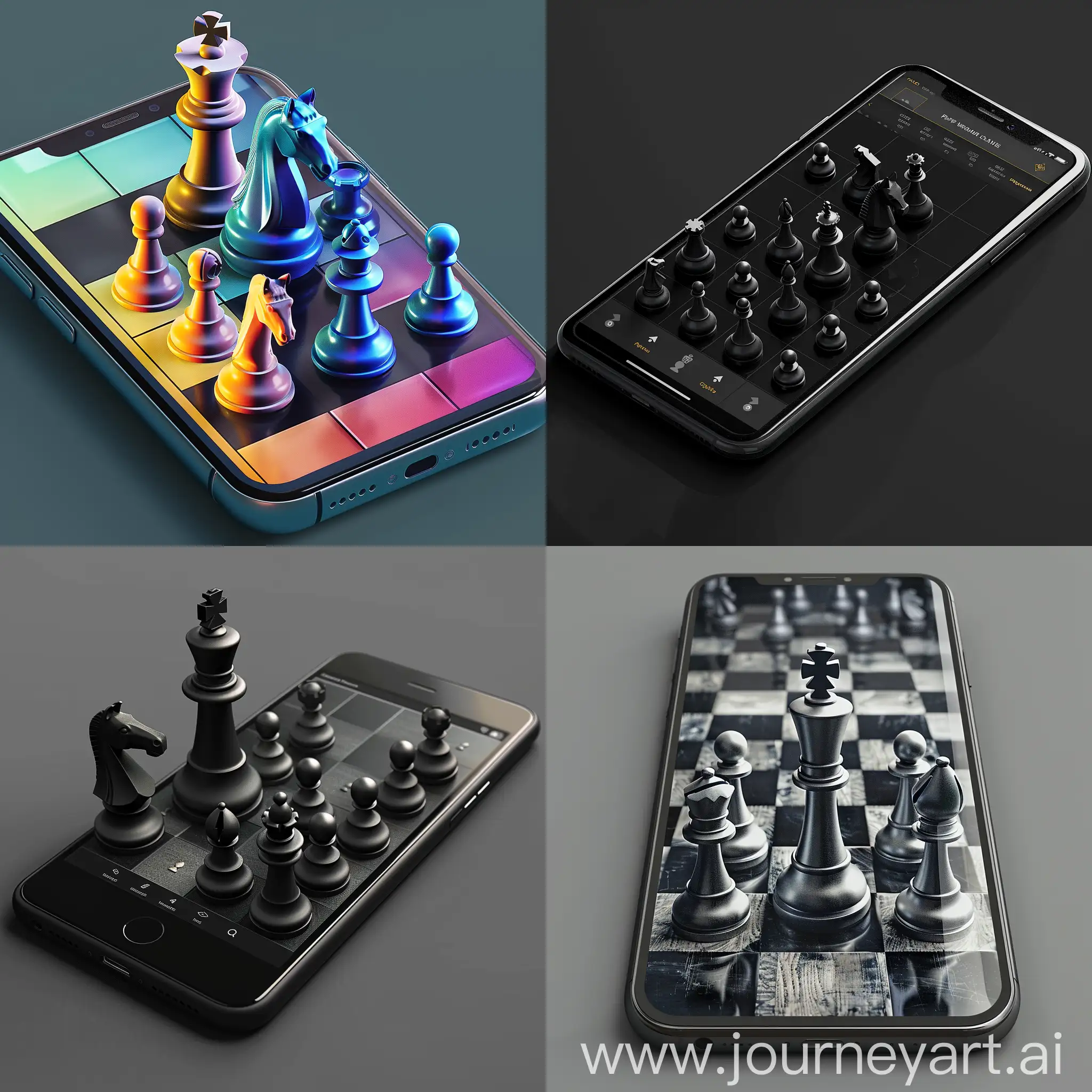 нужно придумать дизайн для мобильного приложения шахматы