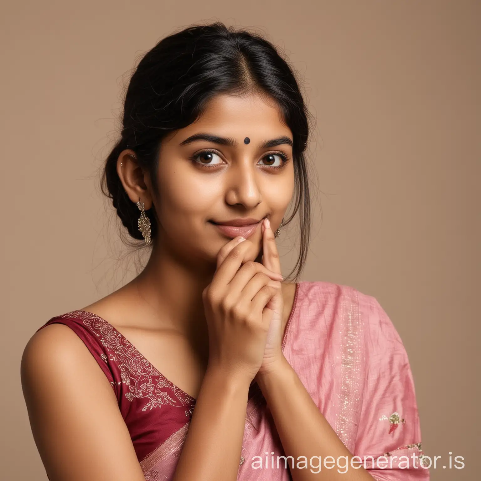 Contemplative-Indian-Woman-Aged-25-Resting-Finger-on-Cheek