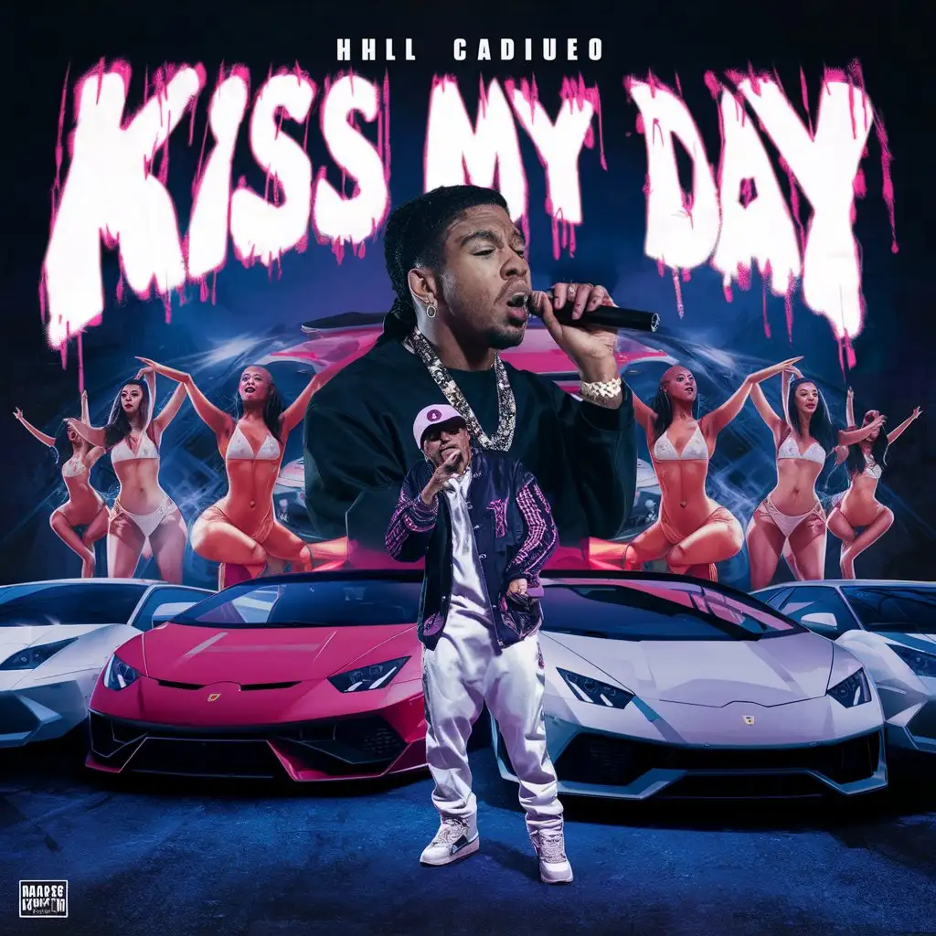 HipHop-Track-Cover-KISS-MY-DAY-Featuring-Expensive-Cars-and-Girls