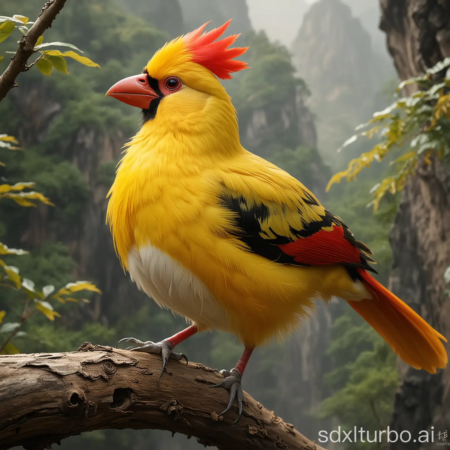 GoldenFeathered-Fei-Yi-Scouring-the-Mountain-for-Food