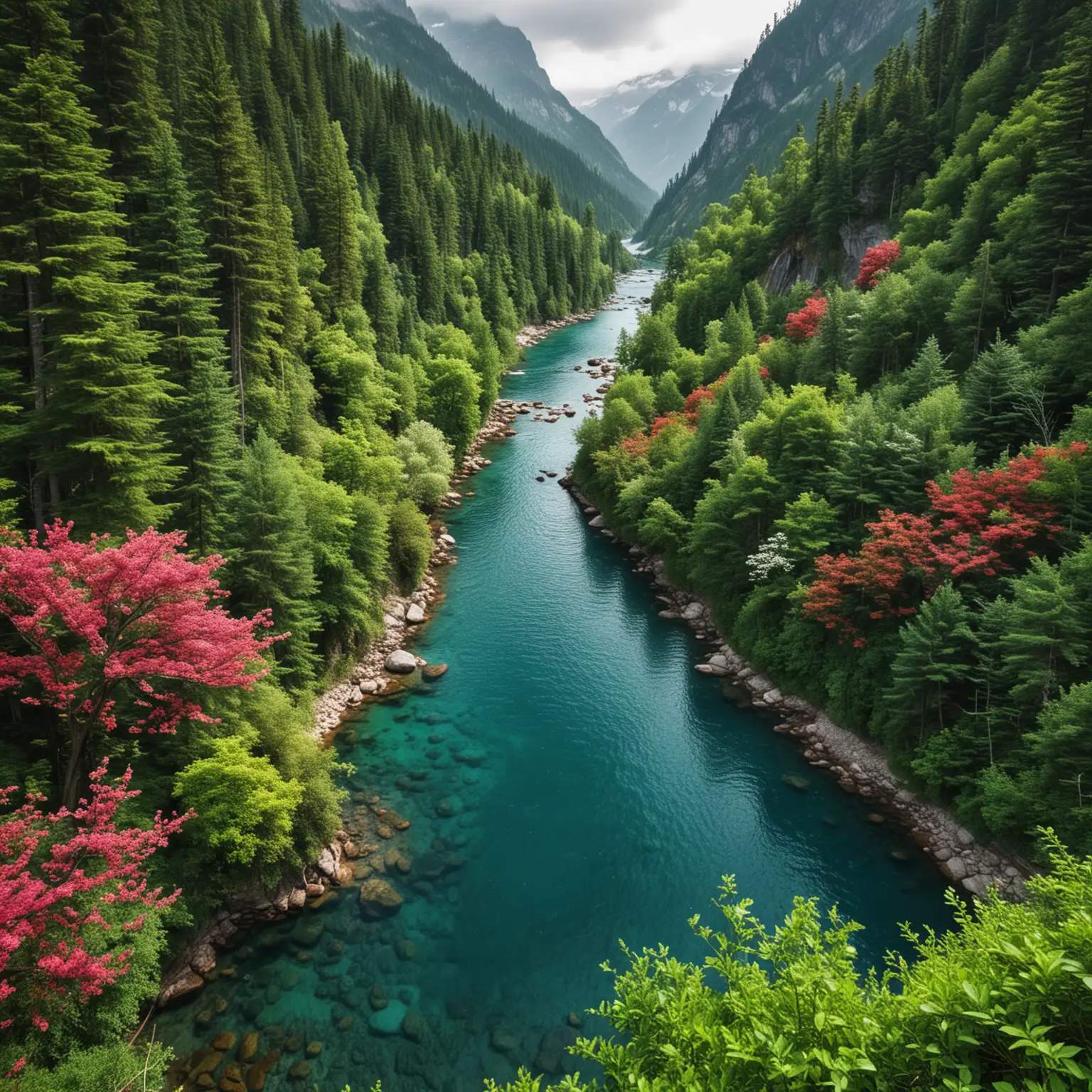 Spectacular Sunrise Over Majestic Mountains