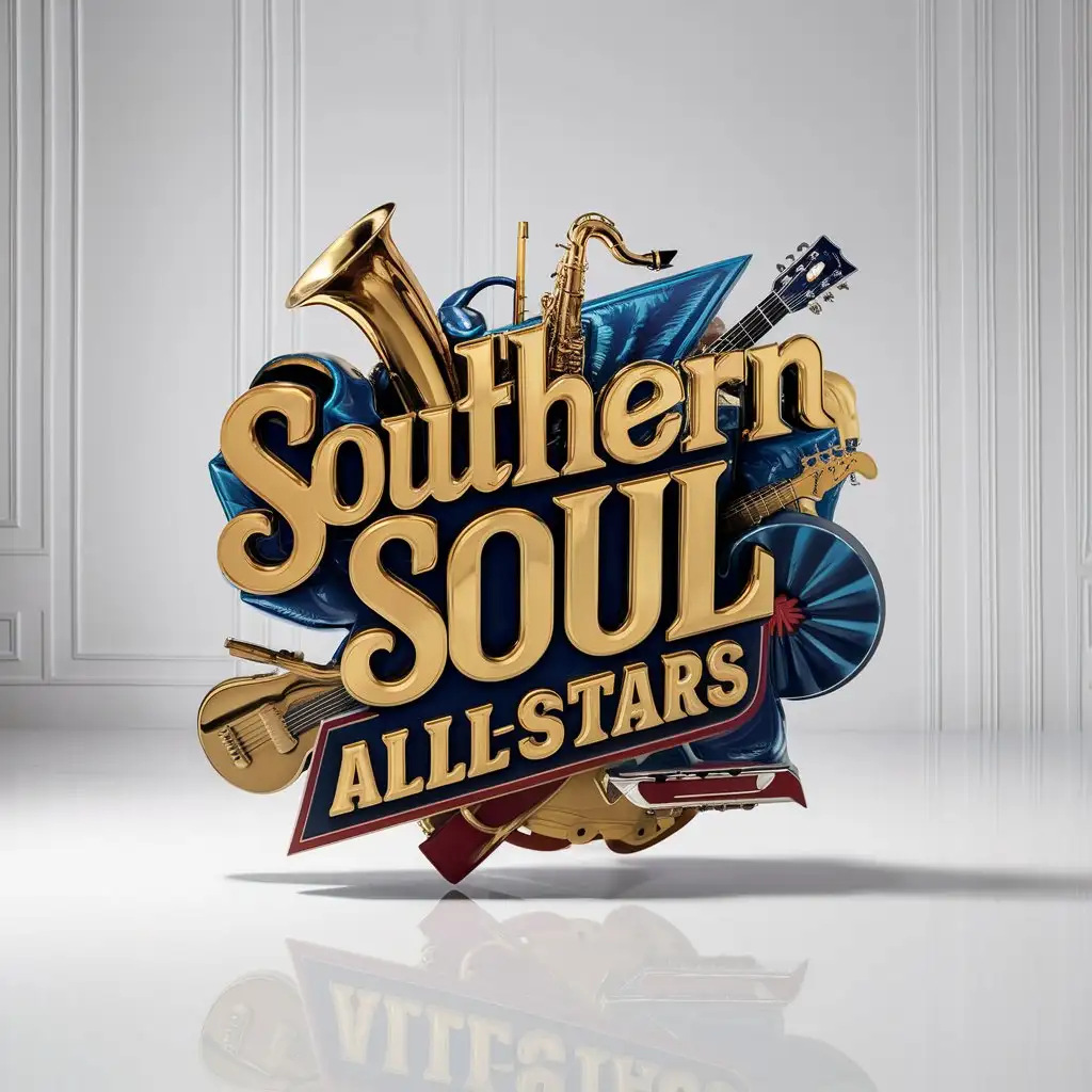 Southern Soul Allstars 3D Logo on White Background