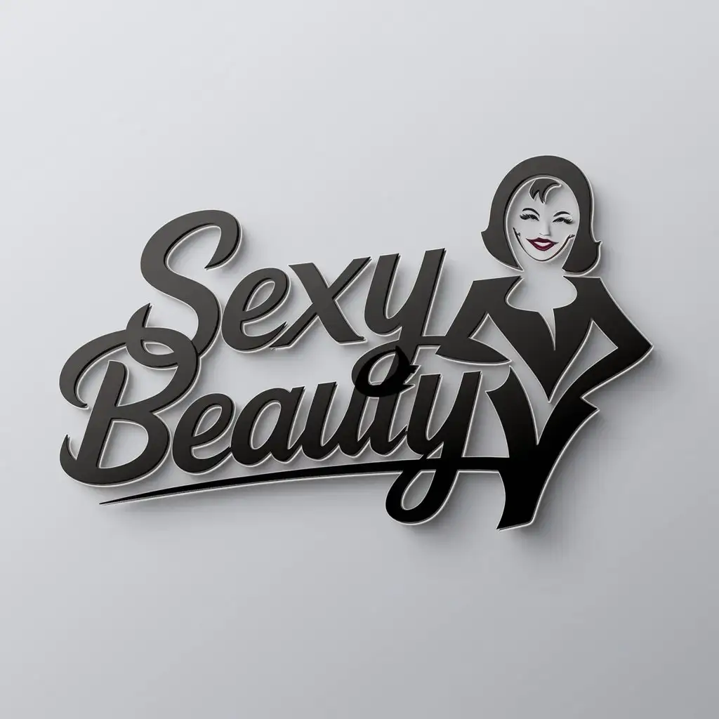 a logo design,with the text "Sexy Beauty", main symbol:attractive woman,Moderate,be used in Beauty Spa industry,clear background