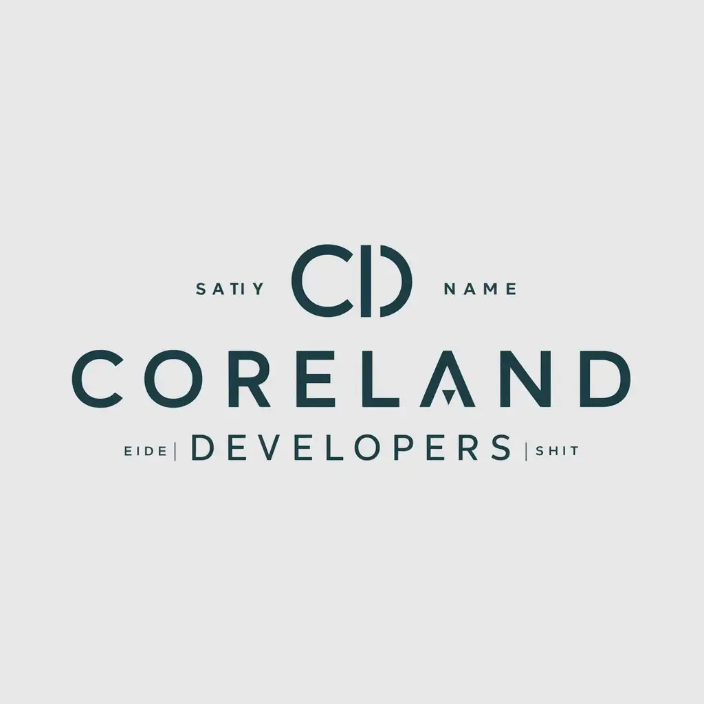 a logo design,with the text "coreland developers", main symbol:logo,Moderate,clear background