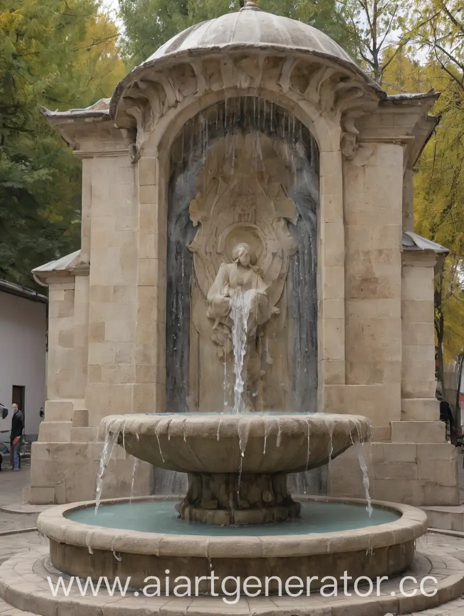 Grieving-Statue-Beside-Bakhchisarays-Fountain-of-Tears