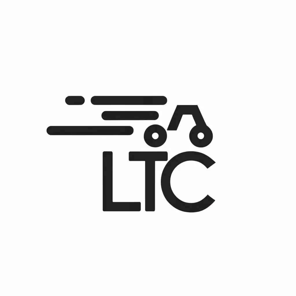 a logo design,with the text "LTC", main symbol:LTC brand logo Black white Admirable Supply chain Logistic,Moderate,be used in Others industry,clear background