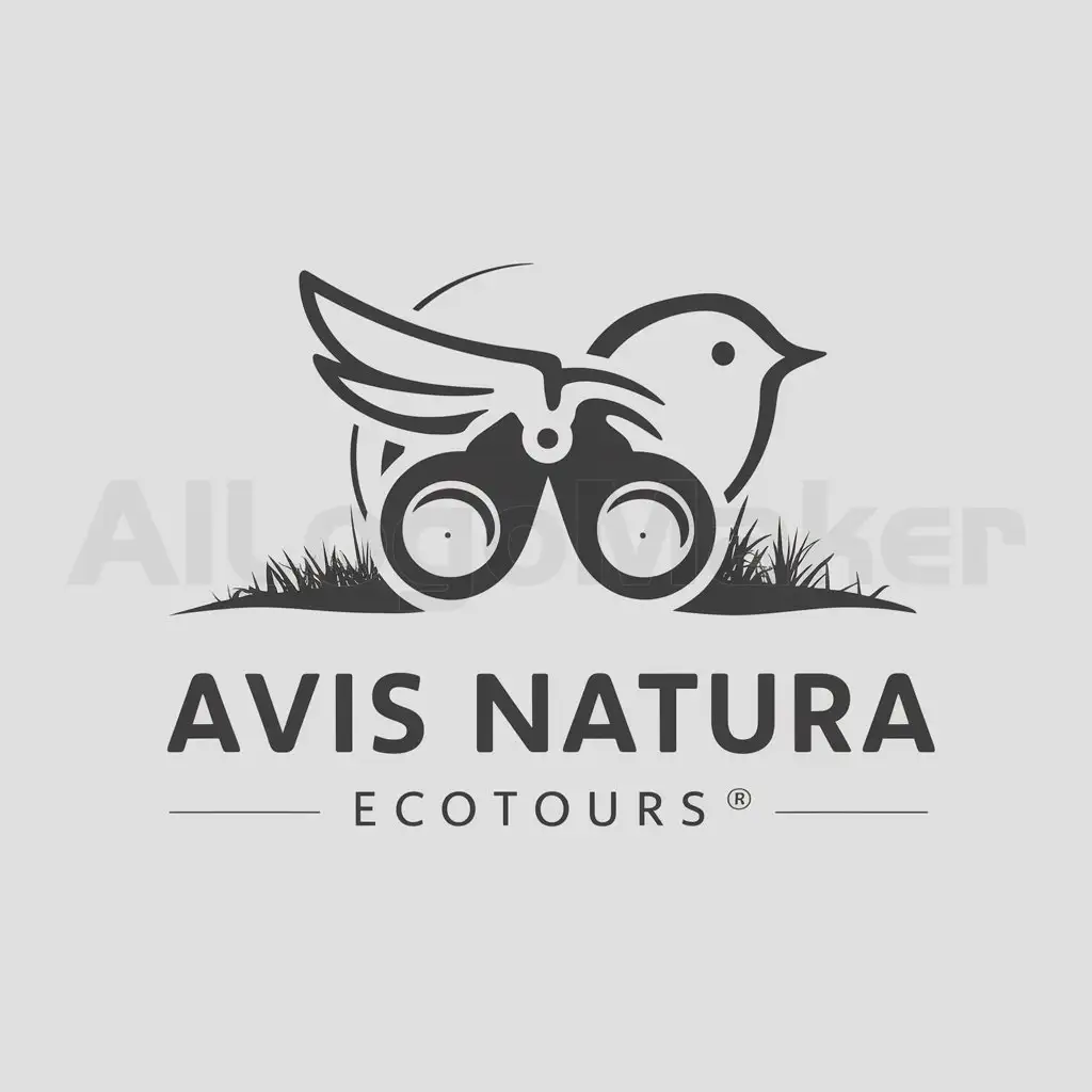 a logo design,with the text 'Avis Natura EcoTours', main symbol:Ecotourism and bird watching,complex,be used in Travel industry,clear background