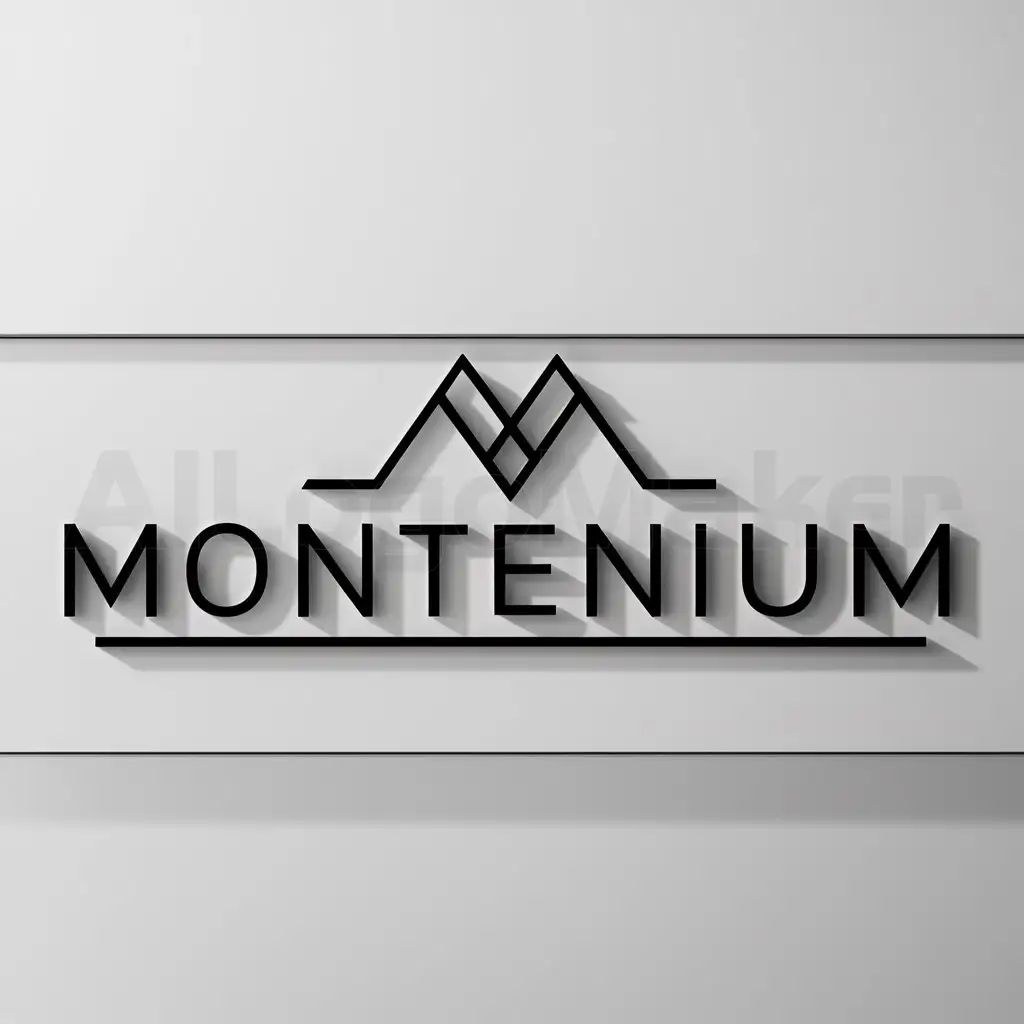 a logo design,with the text "montenium", main symbol:M,Minimalistic,clear background