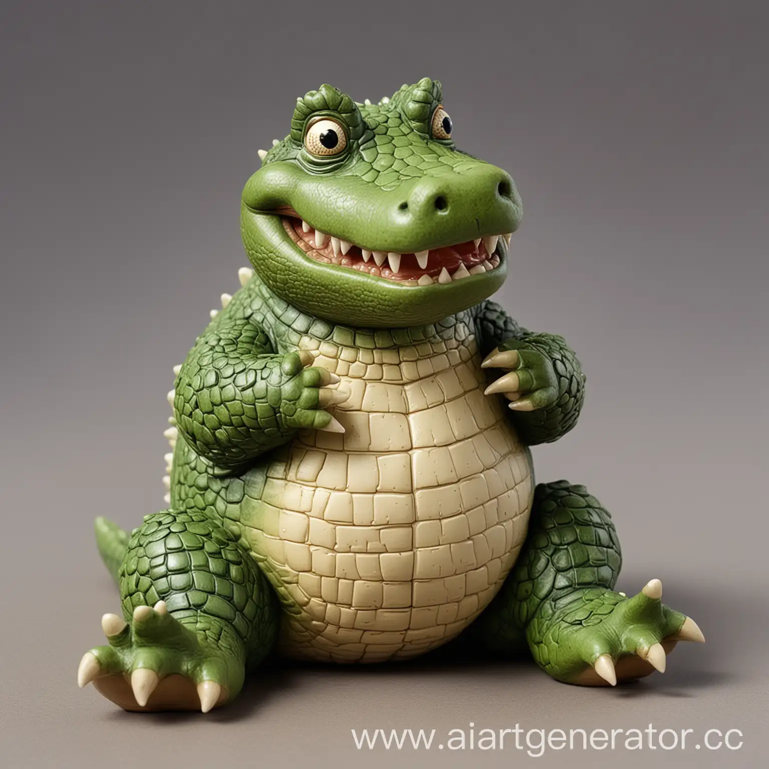 Chubby-Crocodile-Sitting-with-Small-Hands