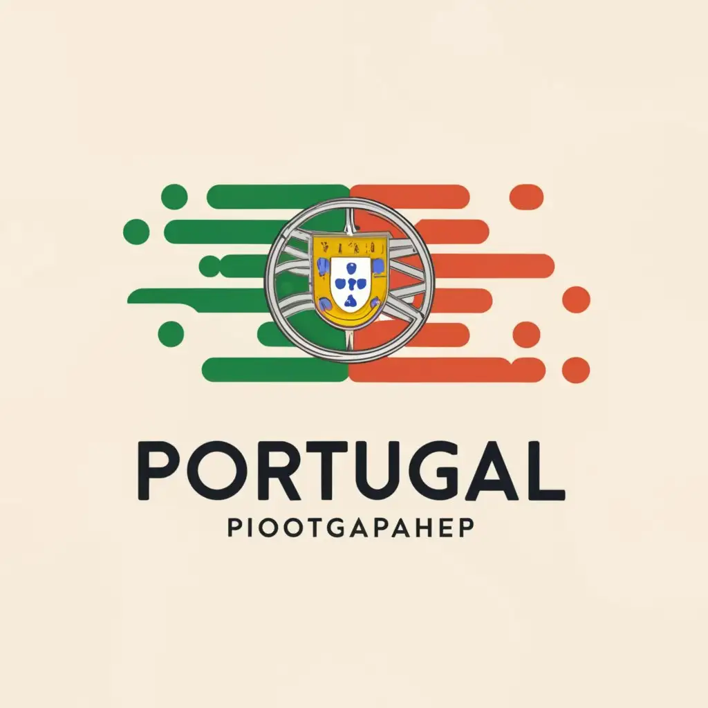 a logo design,with the text "Portugal Photographer", main symbol:the flag of Portugal,Moderate,clear background