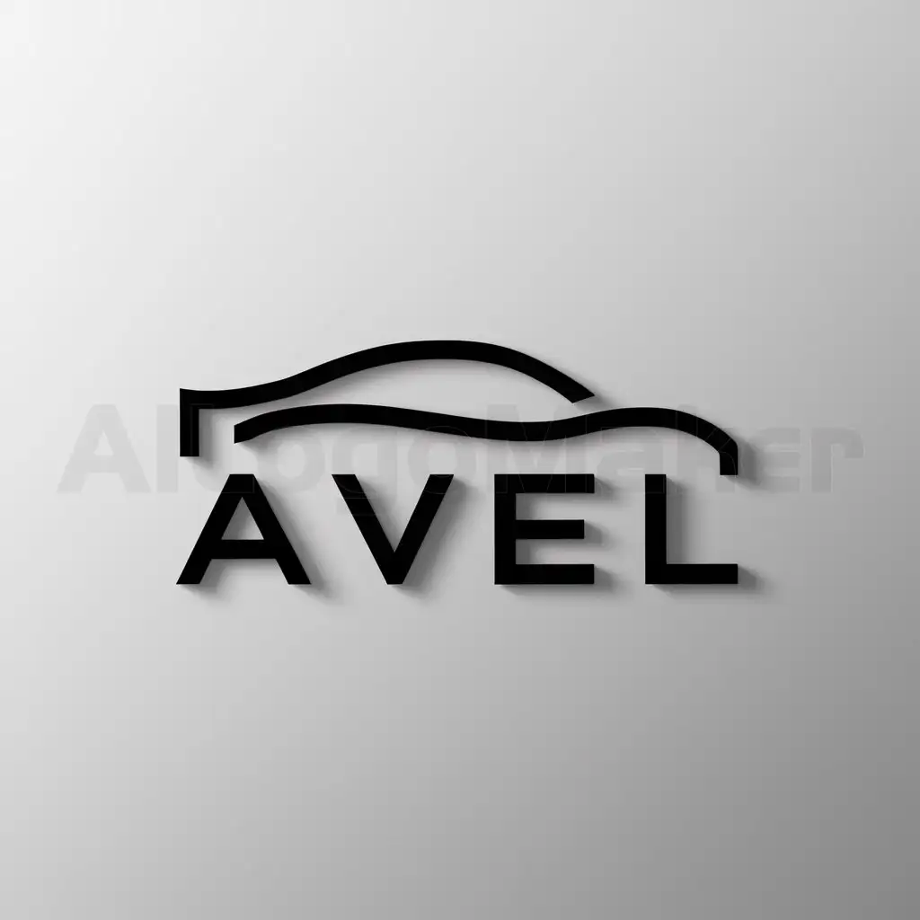 a logo design,with the text "AVEL", main symbol:automobile,Minimalistic,be used in  The input is not in English, it's in Russian. The translation to English is "car". industry,clear background