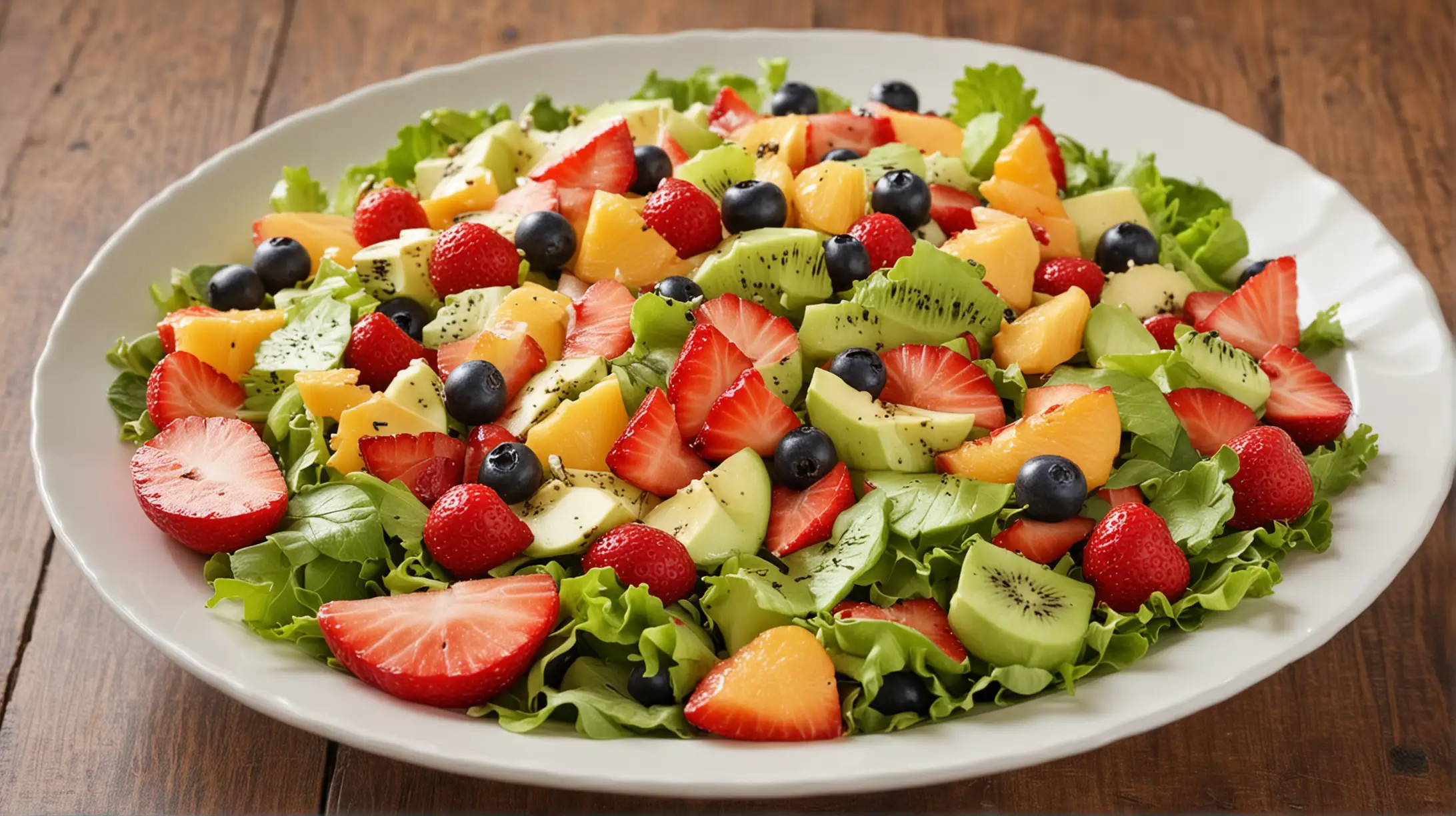 Colorful Fruit Salad with Fresh Ingredients