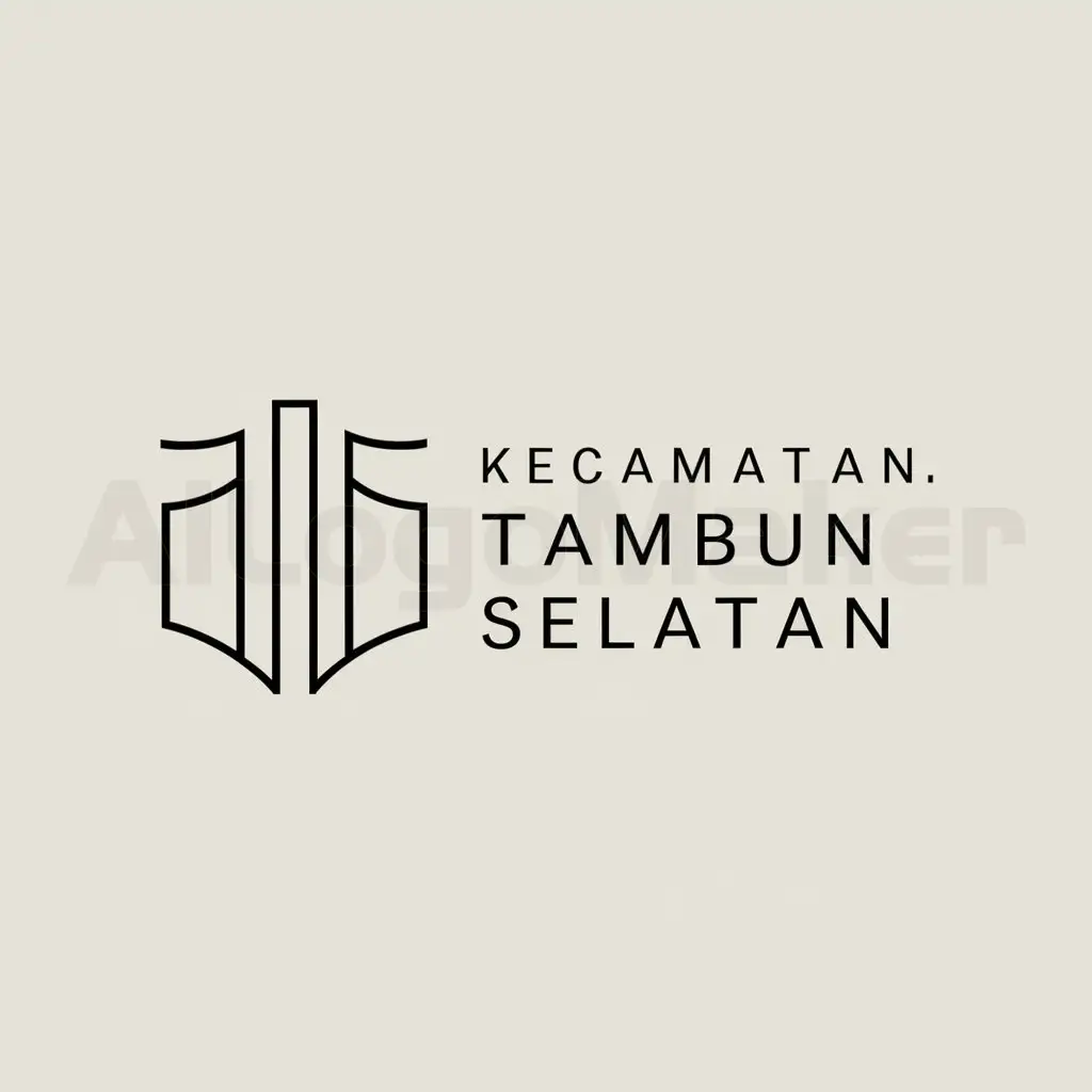 a logo design,with the text "kecamatan tambun selatan", main symbol:simple,Minimalistic,be used in Legal industry,clear background