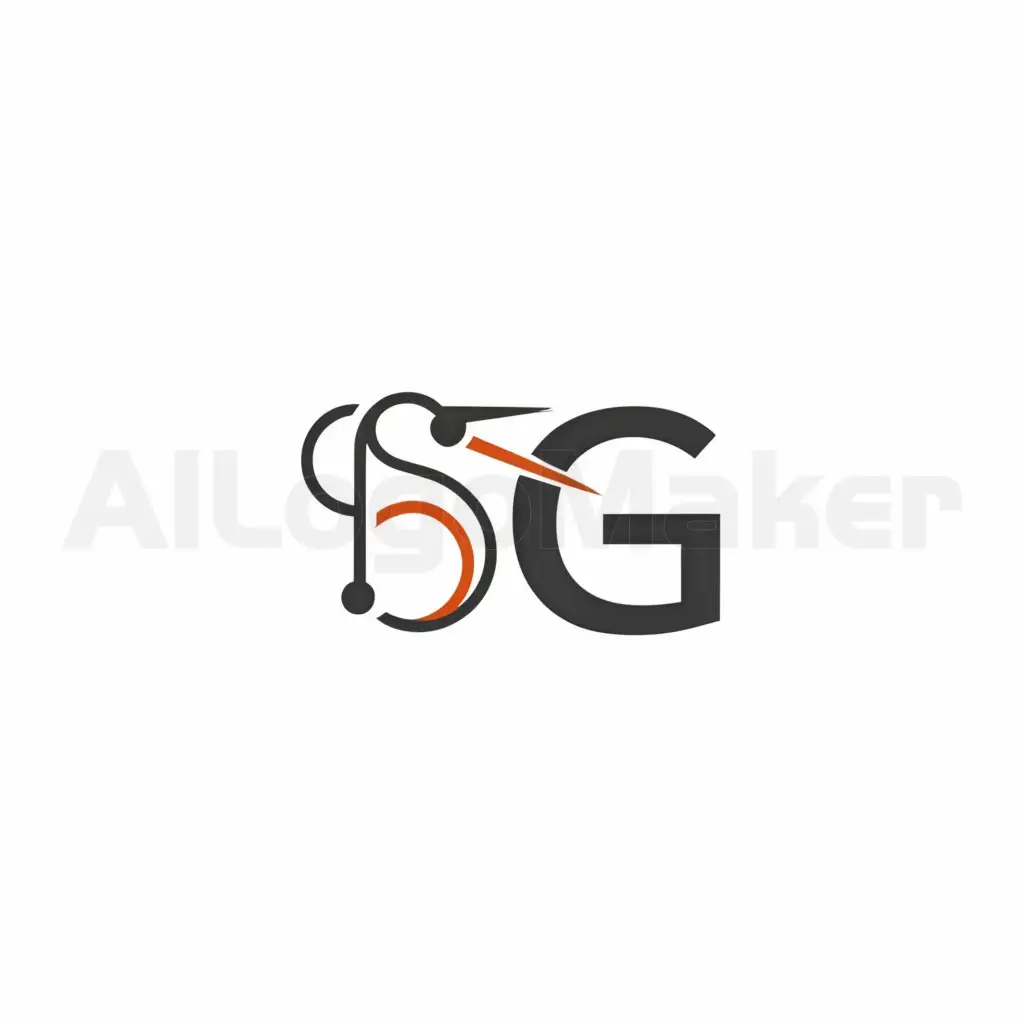 a logo design,with the text "SG", main symbol:needle and thread,Moderate,be used in Retail industry,clear background