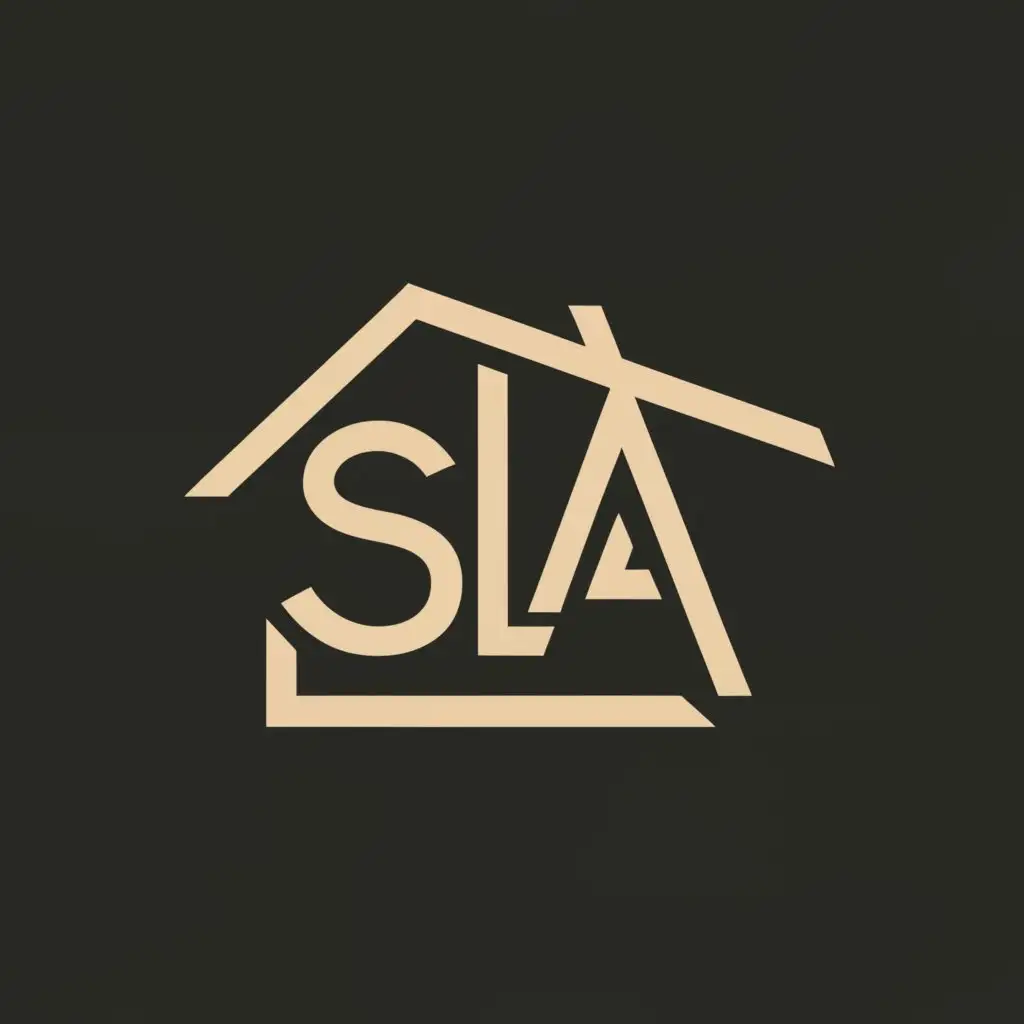 a logo design,with the text "SLA", main symbol:Craft SLA letter initial logo, using line,,Moderate,be used in Real Estate industry,clear background