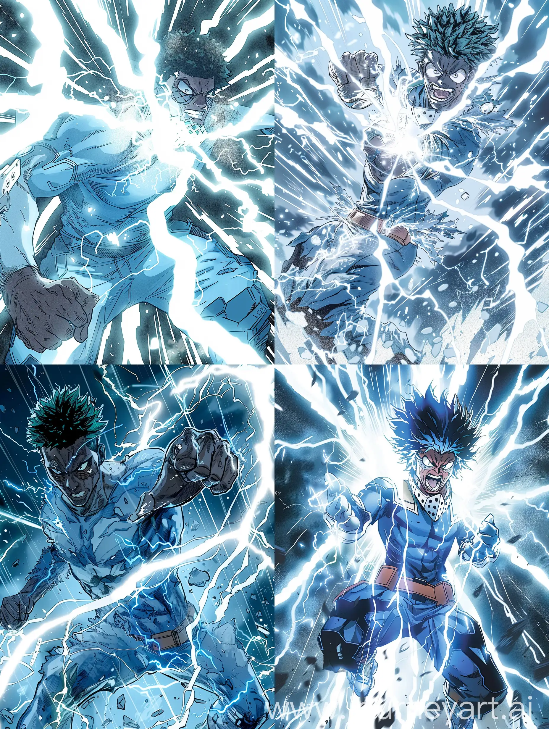 Ivorian-Hero-in-Blue-Costume-Surrounded-by-White-Lightning