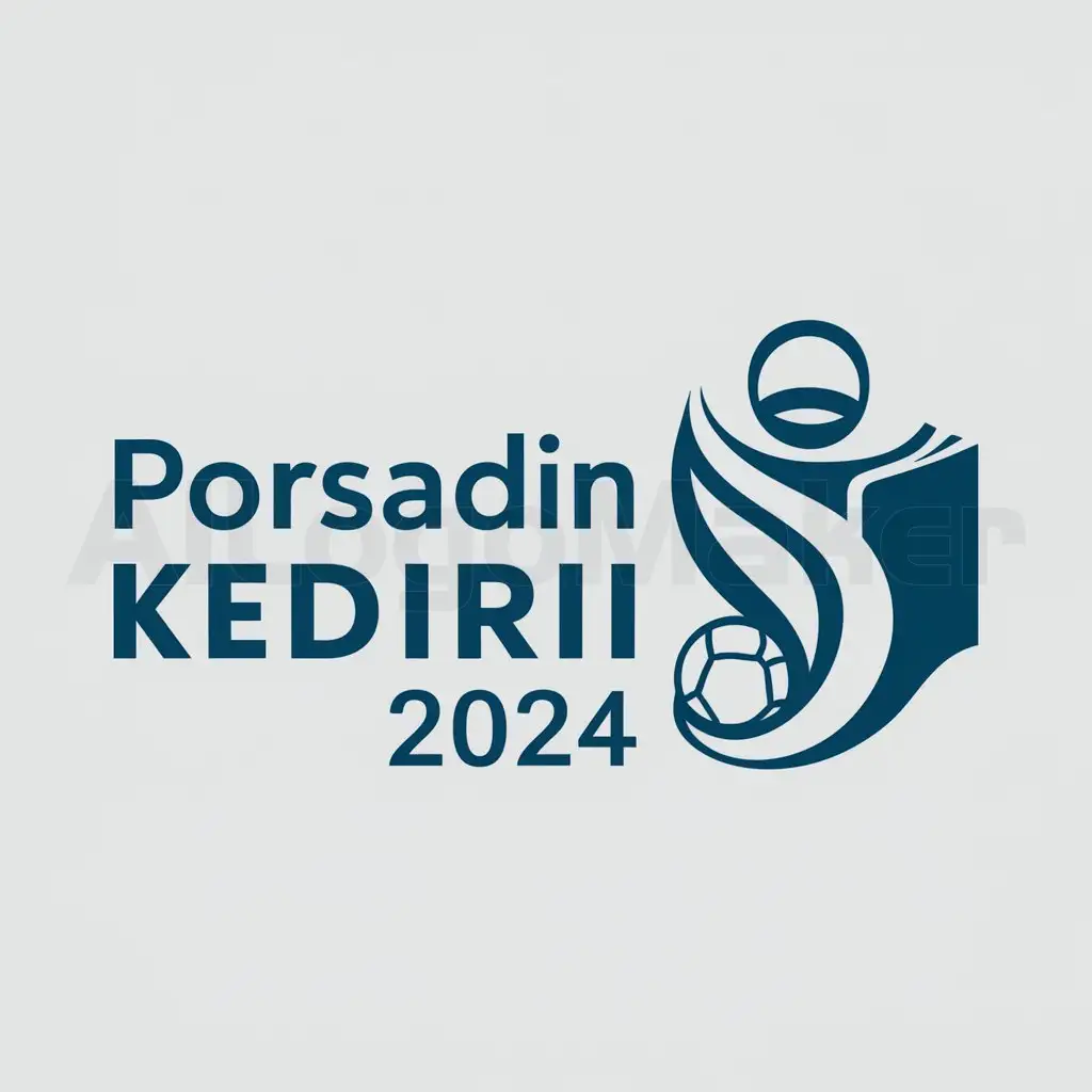 a logo design,with the text "PORSADIN KEDIRI 2024", main symbol:A simple logo for sport and Islamic education championship,Moderate,clear background