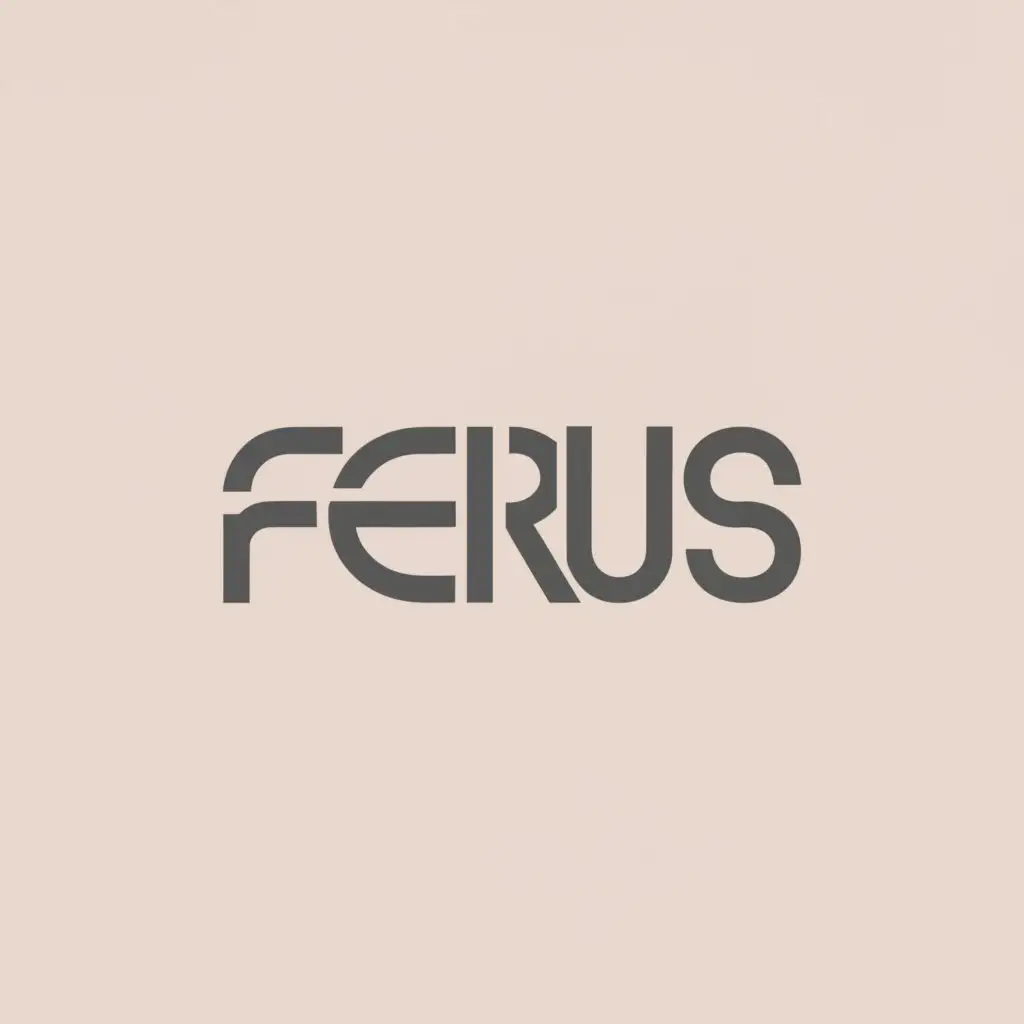 a logo design,with the text "ferus", main symbol:ferus,Minimalistic,clear background