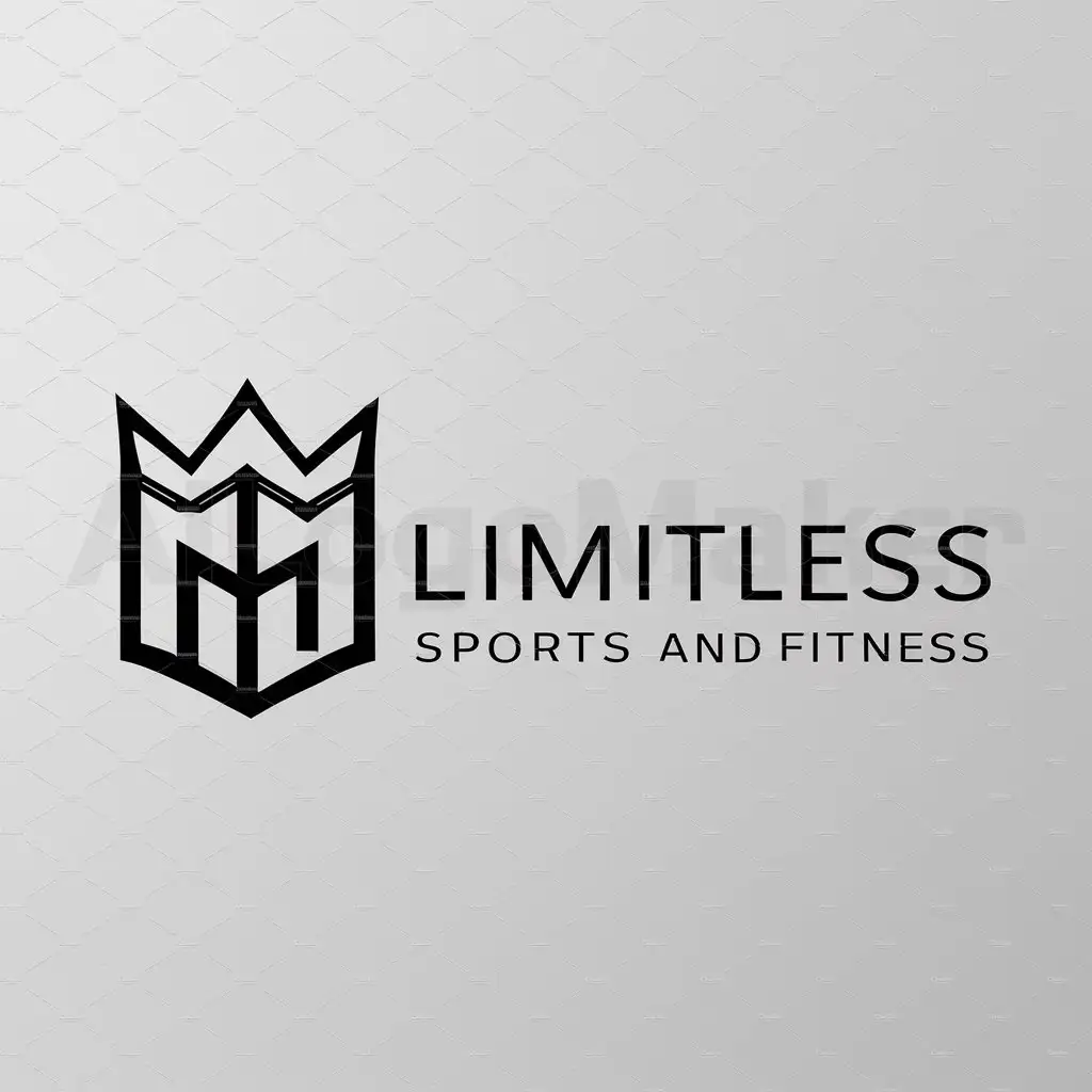 a logo design,with the text "Limitless", main symbol:Main symbol has to be the letters L, M and L to create a crown. ,Moderate,be used in Sports Fitness industry,clear background