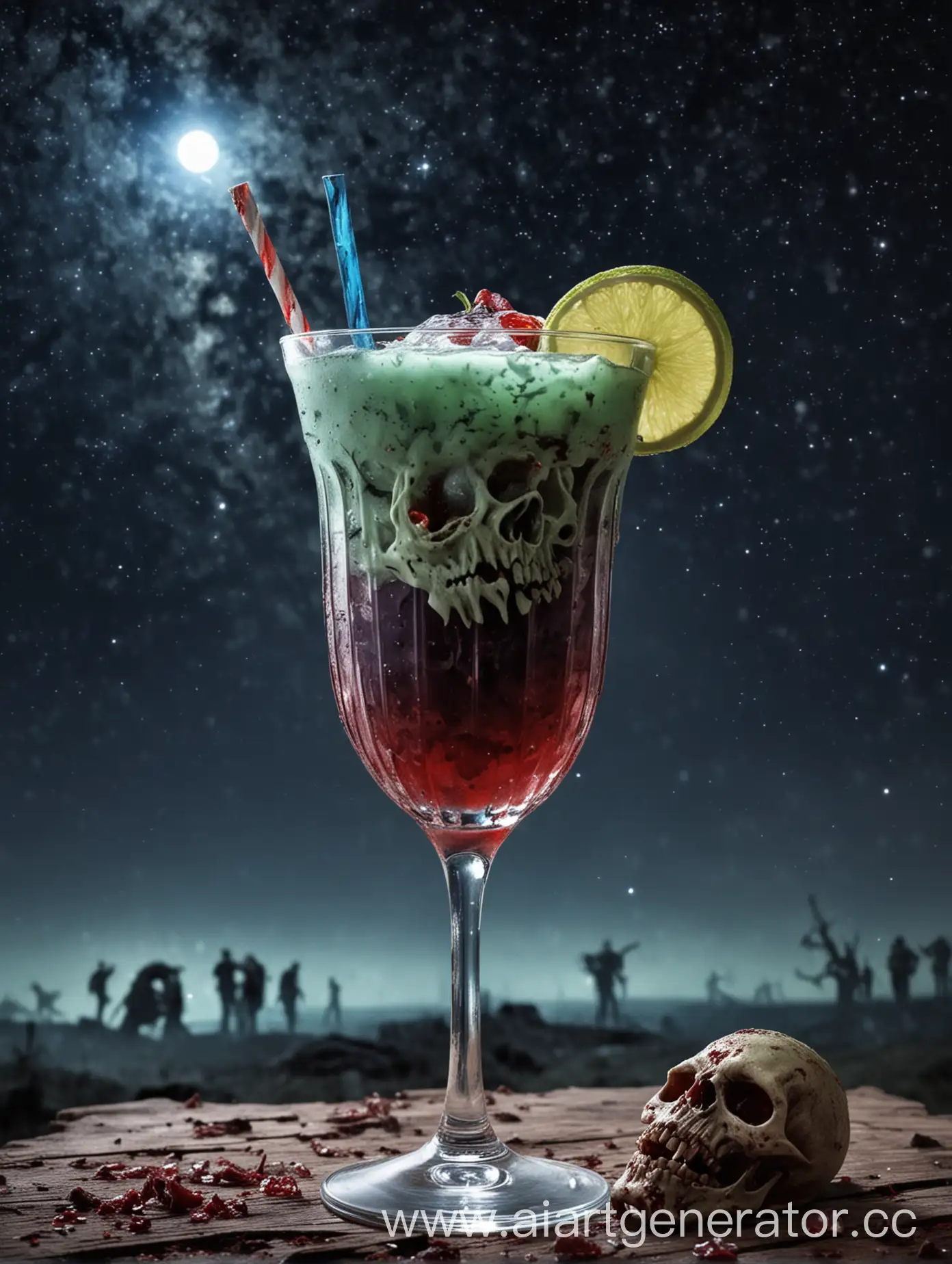Cocktail-Party-Under-a-Starry-Sky-Amid-Zombie-Attack