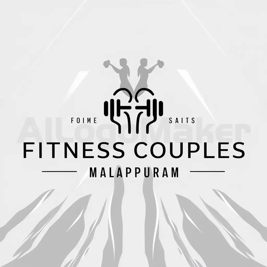 a logo design,with the text "Fitness Couples Malappuram", main symbol:exercise,Minimalistic,be used in Sports Fitness industry,clear background