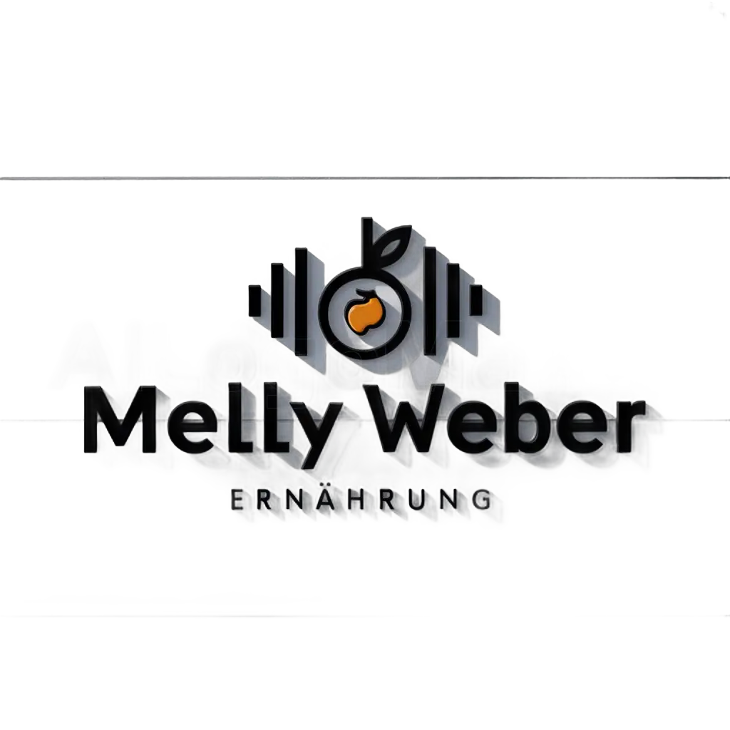 a logo design,with the text "Melly Weber", main symbol:Fitness & Ernährung,Minimalistic,be used in Sports Fitness industry,clear background
