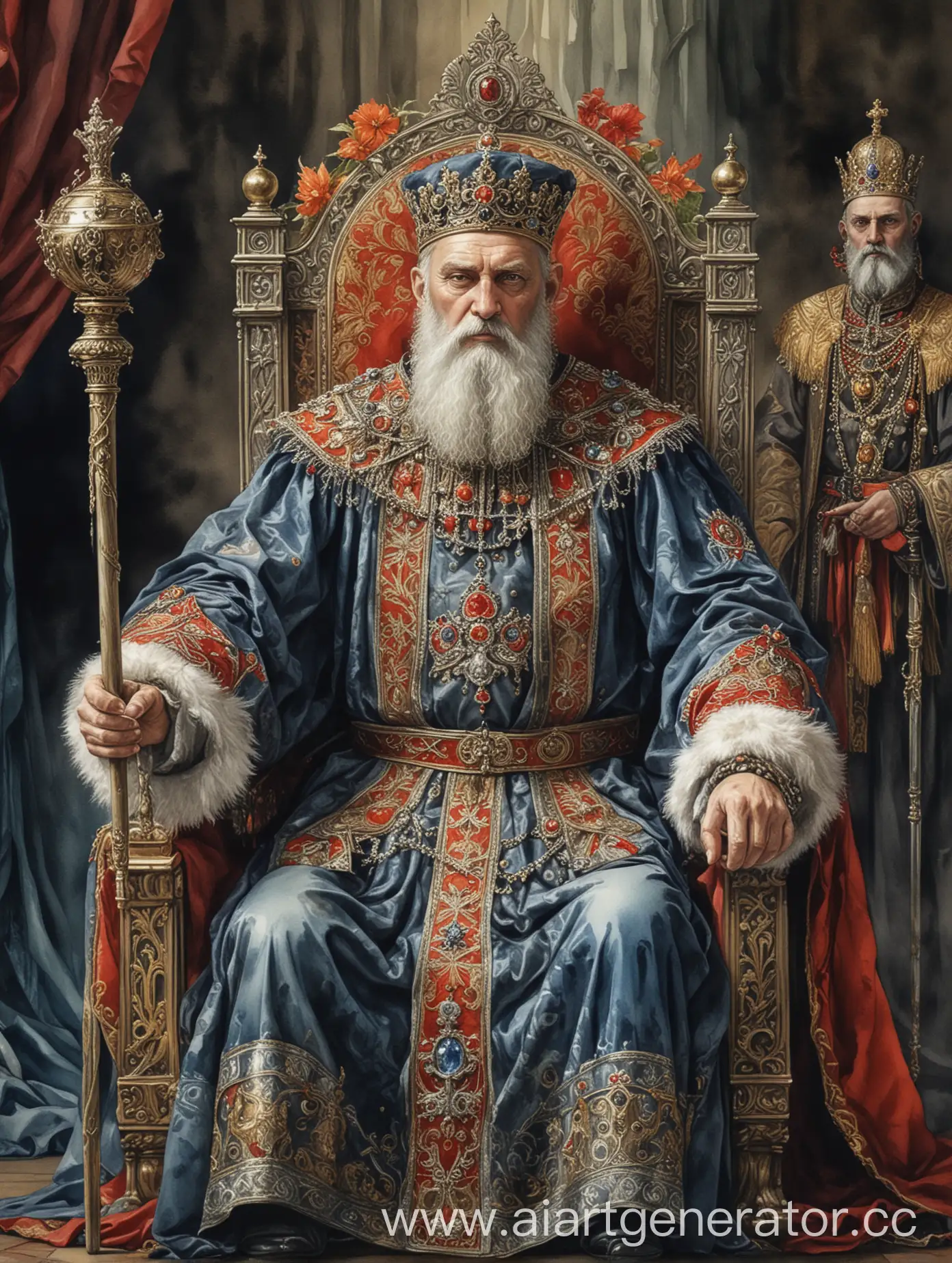 Russian-Emperor-Tarot-Card-Majestic-Watercolor-Portrait-of-Power-and-Dominion