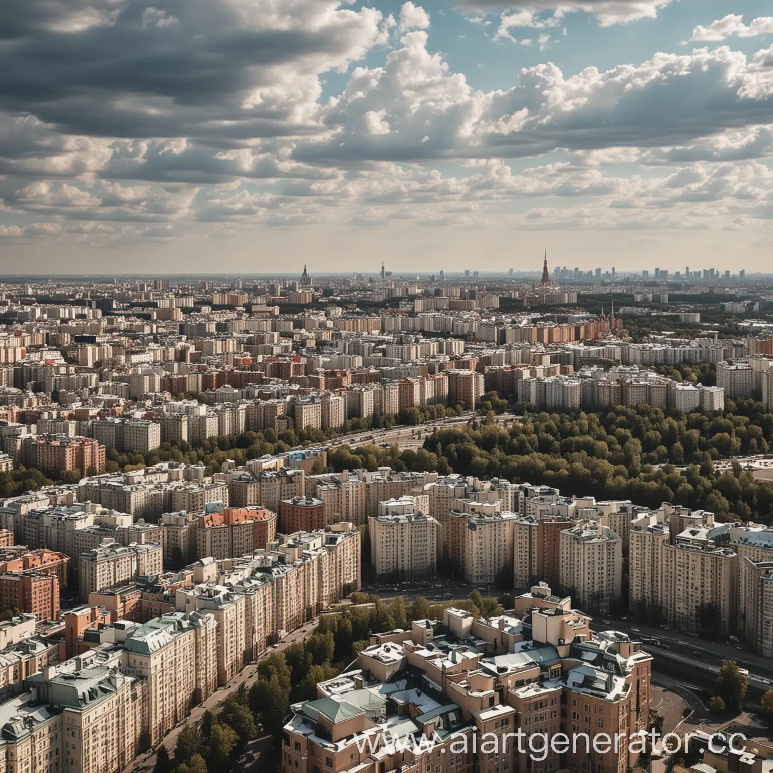 картинка города москва с высоты 20 этажа и вид на дома