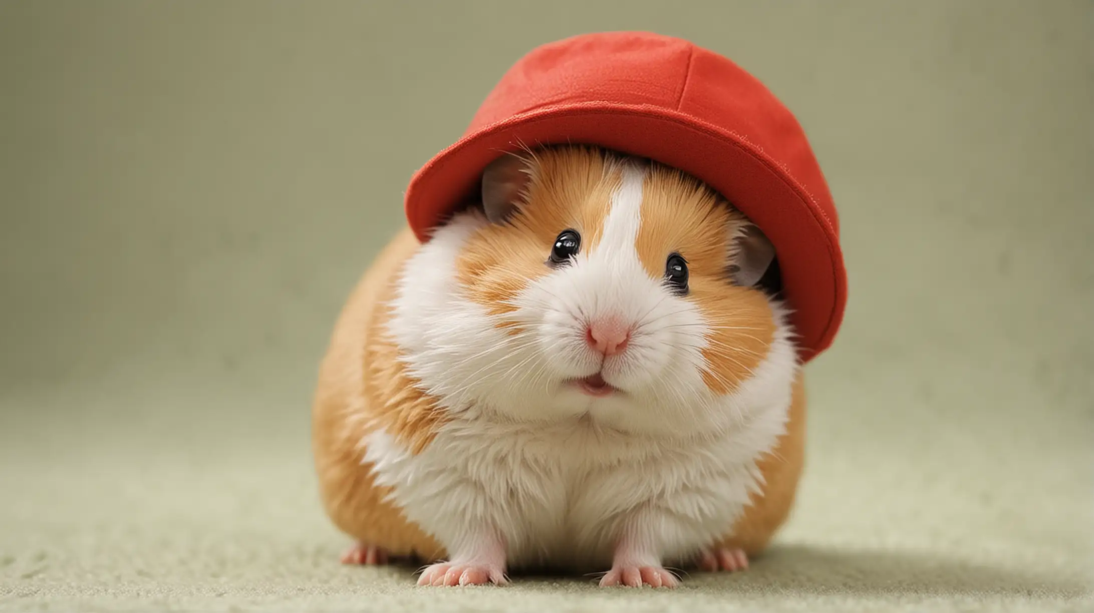 one cute hamster with a hat
