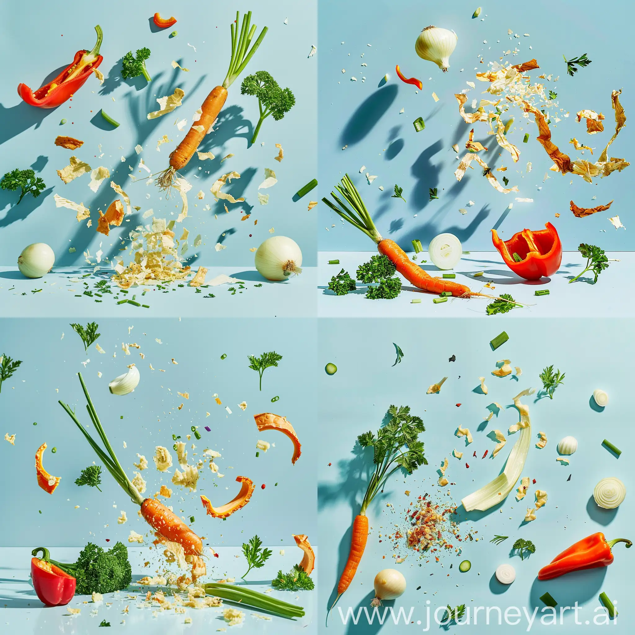 Vibrant-Still-Life-of-Fresh-Vegetables-Exploding-in-Motion