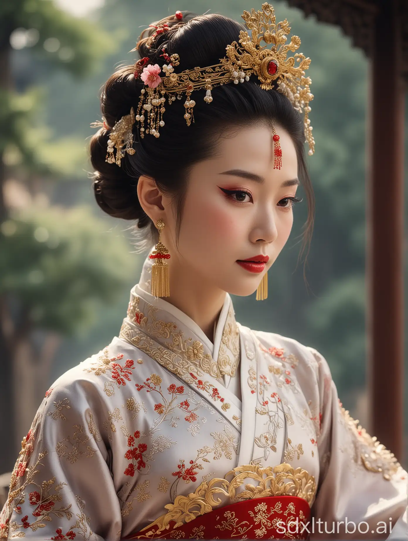 Regal-Queen-in-Traditional-Chinese-Attire