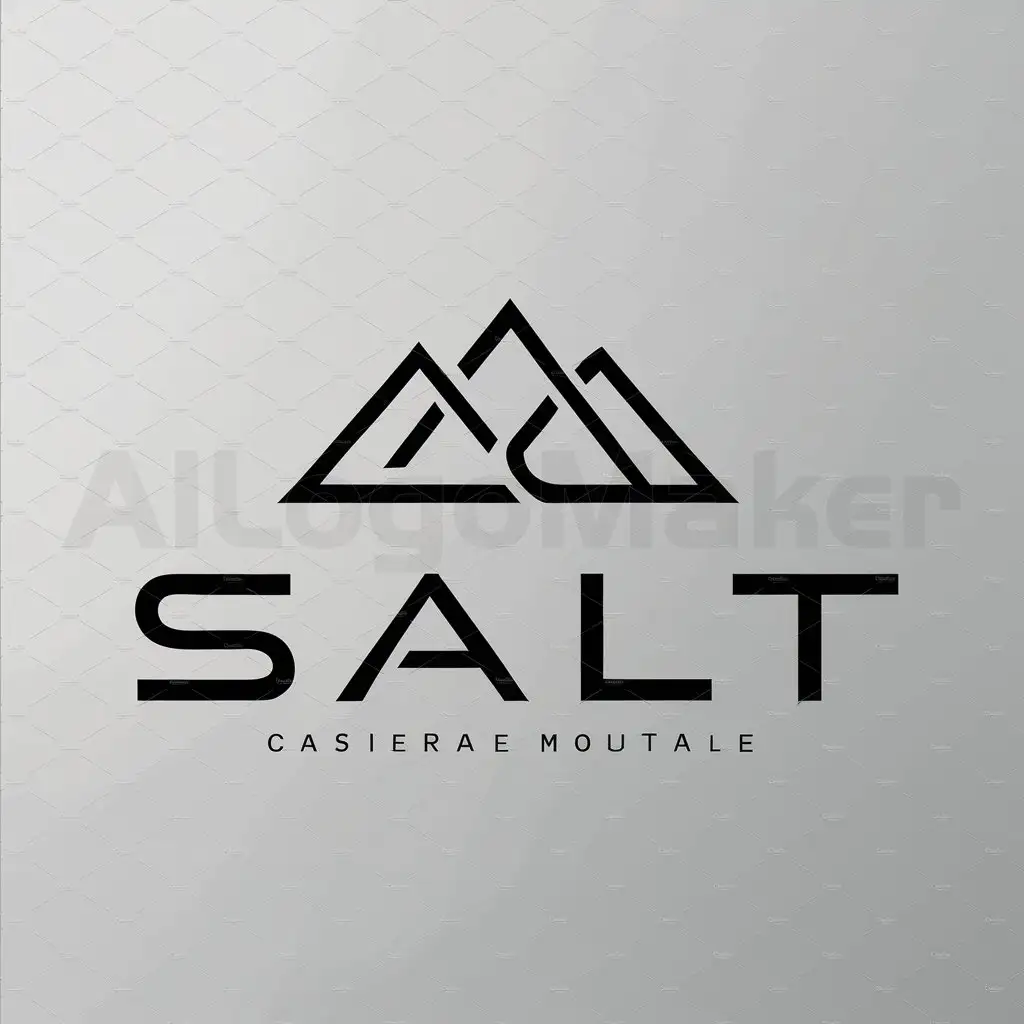 a logo design,with the text "SALT", main symbol:mountain,complex,be used in Others industry,clear background