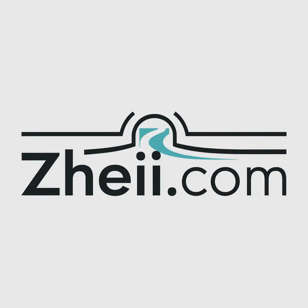 a logo design,with the text "zheii.com", main symbol:canal,Minimalistic,be used in Technology industry,clear background