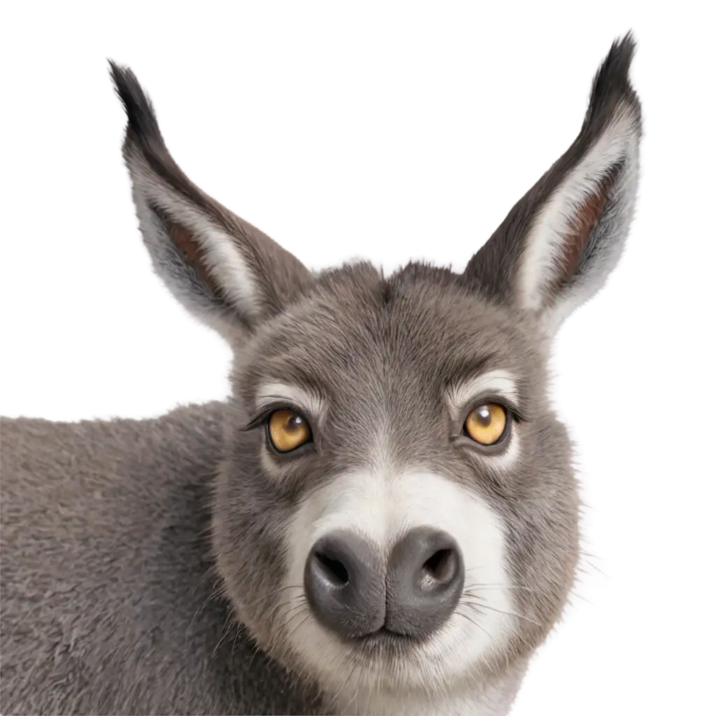 a donkey with cat's eyes