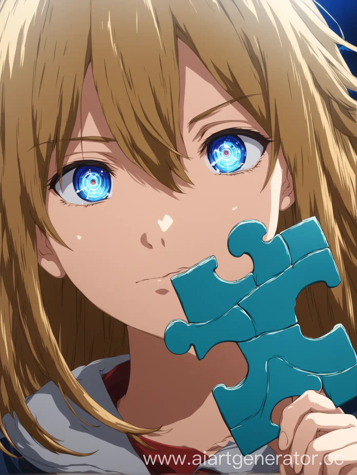 Anime-Girl-Holding-Puzzle-Eye-Artwork