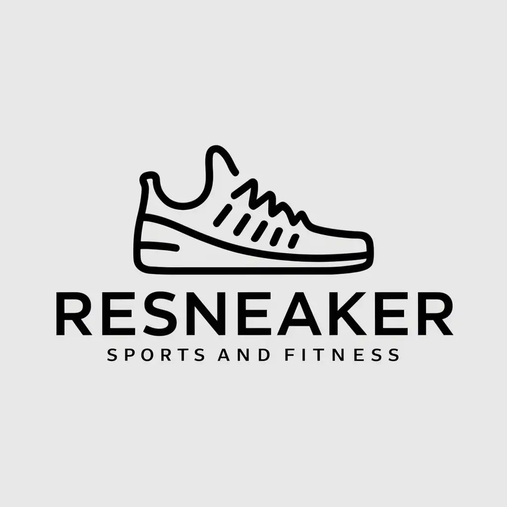 a logo design,with the text "resneaker", main symbol:sneaker,Moderate,be used in Sports Fitness industry,clear background