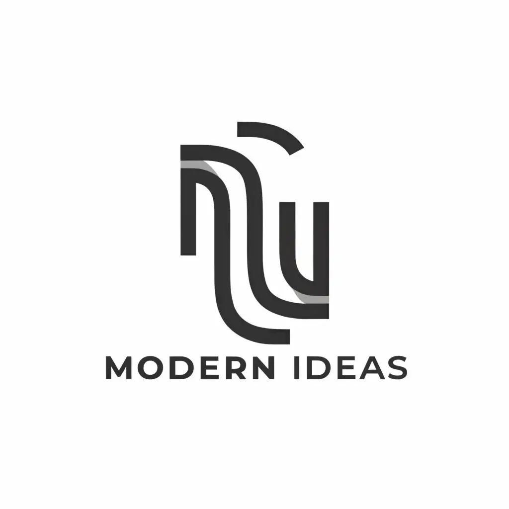 a logo design,with the text "Modern Ideas", main symbol:MI,Minimalistic,be used in Entertainment industry,clear background