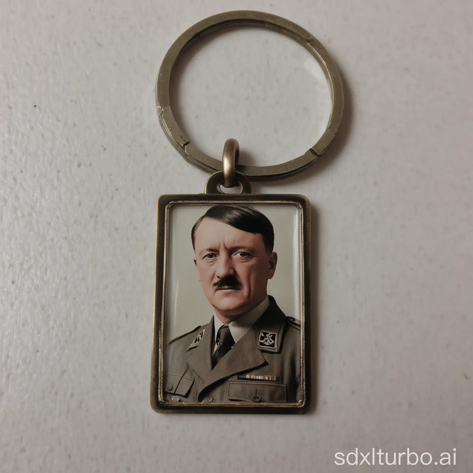 Vintage-Keyring-Featuring-an-Image-of-Adolf-Hitler