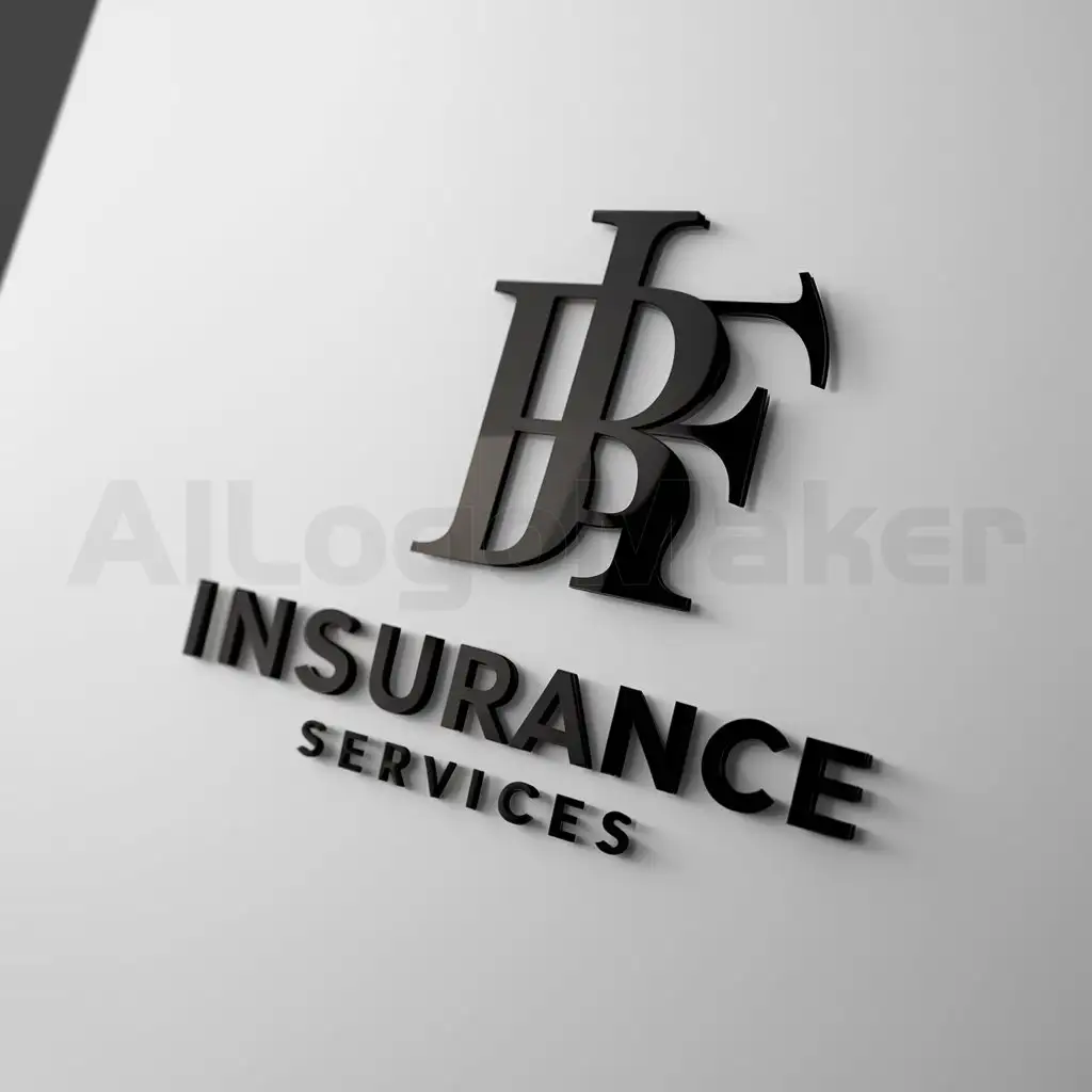 a logo design,with the text "Insurance Services", main symbol:BF,complex,clear background