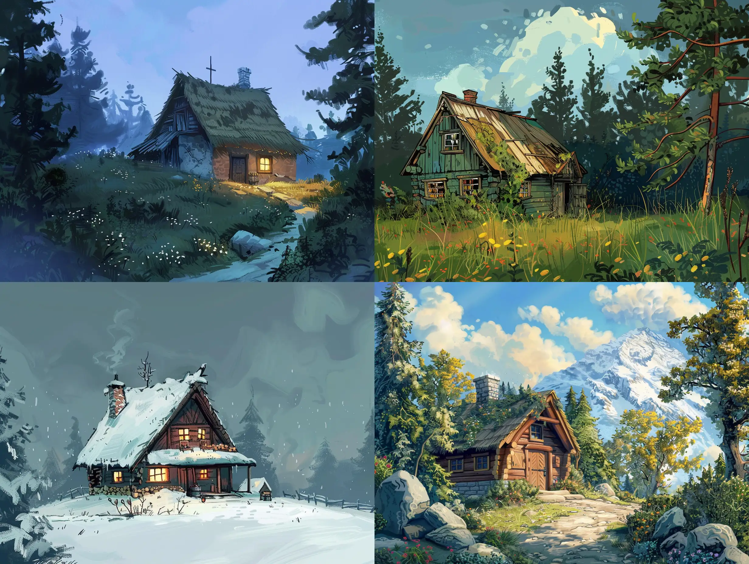 Enchanting-Russian-Hut-Fairytale-Illustration
